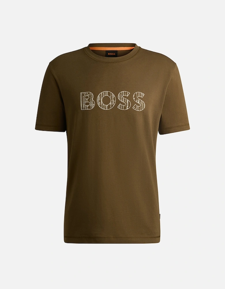 BOSS Orange Te_logotexture Cotton-Jersey T-Shirt