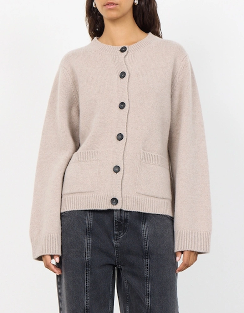 Leveté Room Pearl Merino Wool-Blend Knit Cardigan