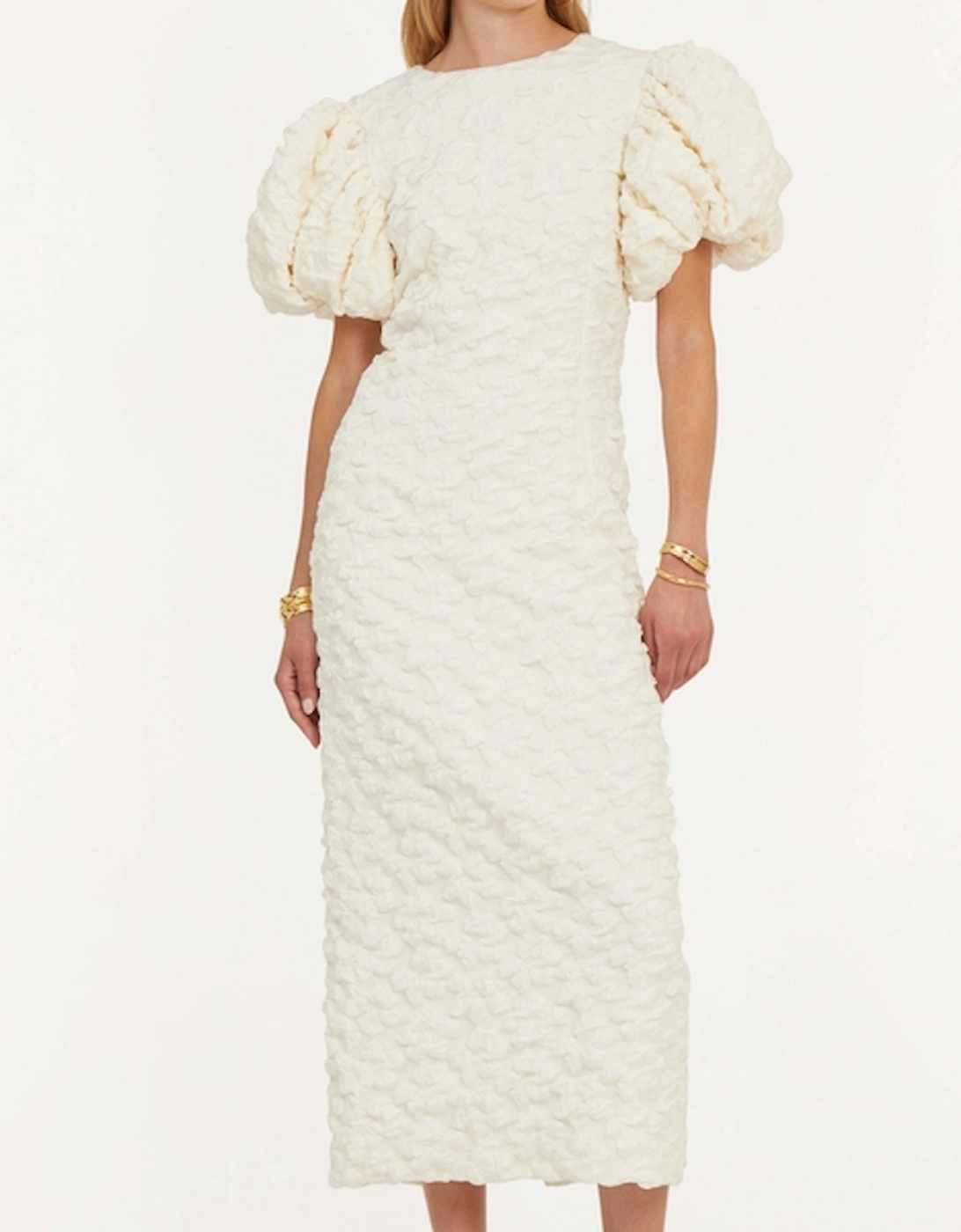 Textured Cloqué Midi Dress, 2 of 1