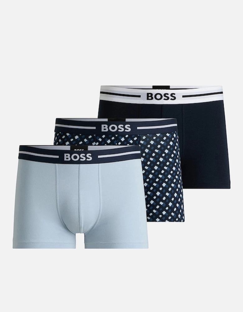 BOSS Bodywear 3-Pack Bold Cotton-Jersey Boxer Trunks