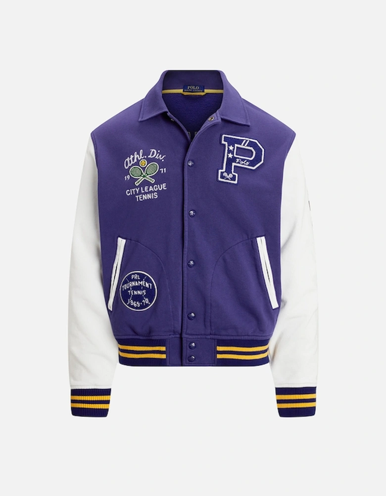 Tennis Cotton-Blend Varsity Jacket