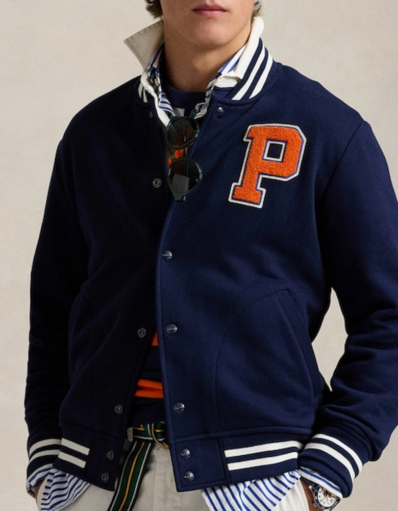 Cotton-Jersey Baseball Jacket