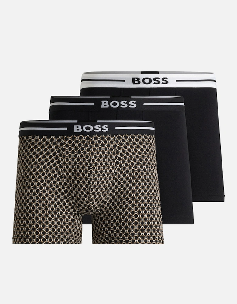 BOSS Bodywear Cotton-Blend Stretch-Jersey 3 Pack Boxer Briefs