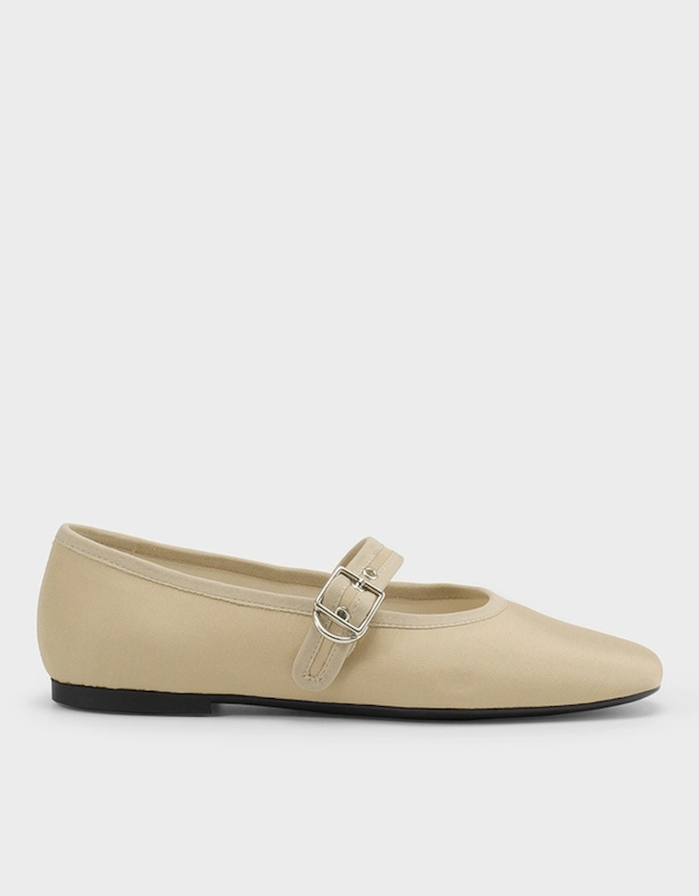 Women's Jolin Buckle Textile Ballet Flats
