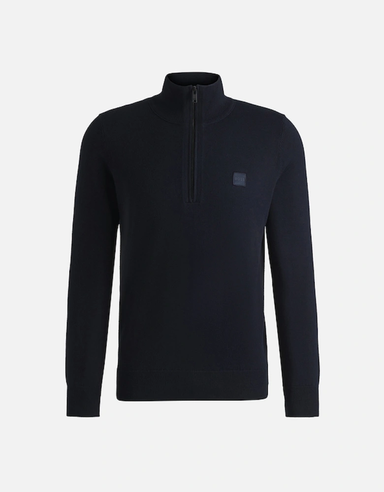 BOSS Orange Kanobix Cotton-Blend Quarter-Zip Jumper