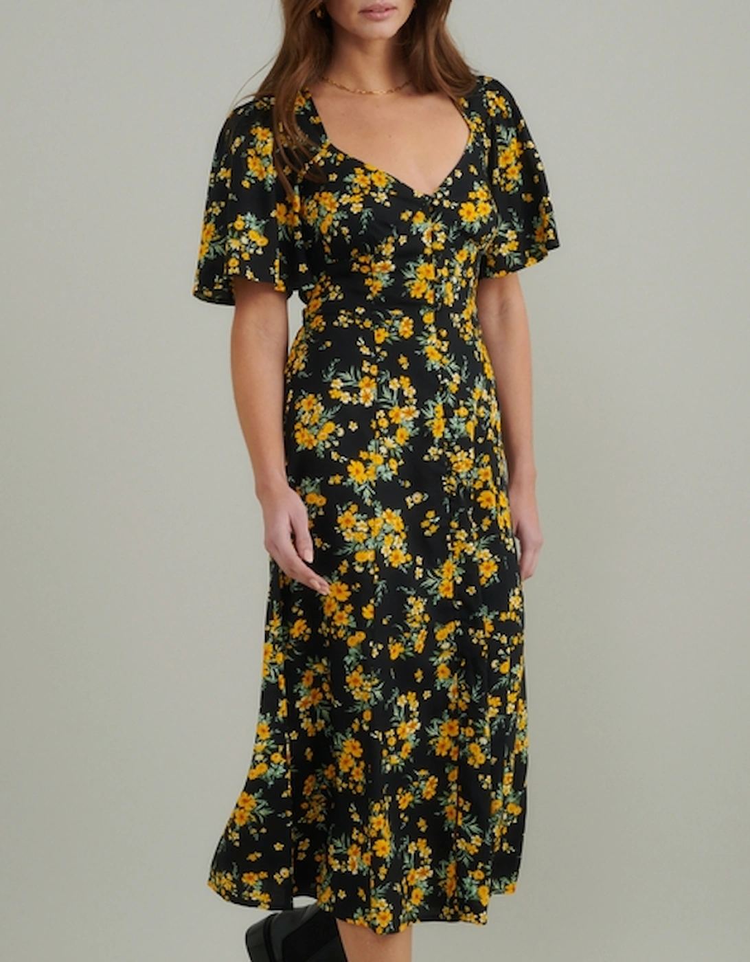 Kimberly Floral-Print Crepe Midi Dress, 2 of 1