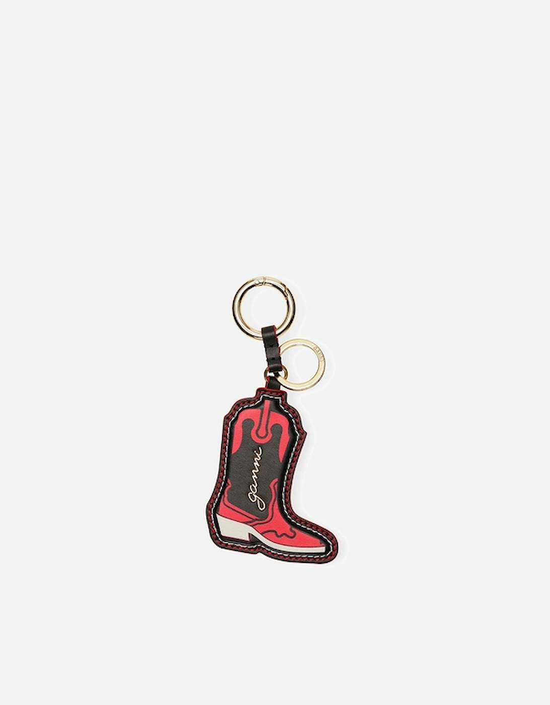 Western Boot Recycled Leather-Blend Keyring, 2 of 1