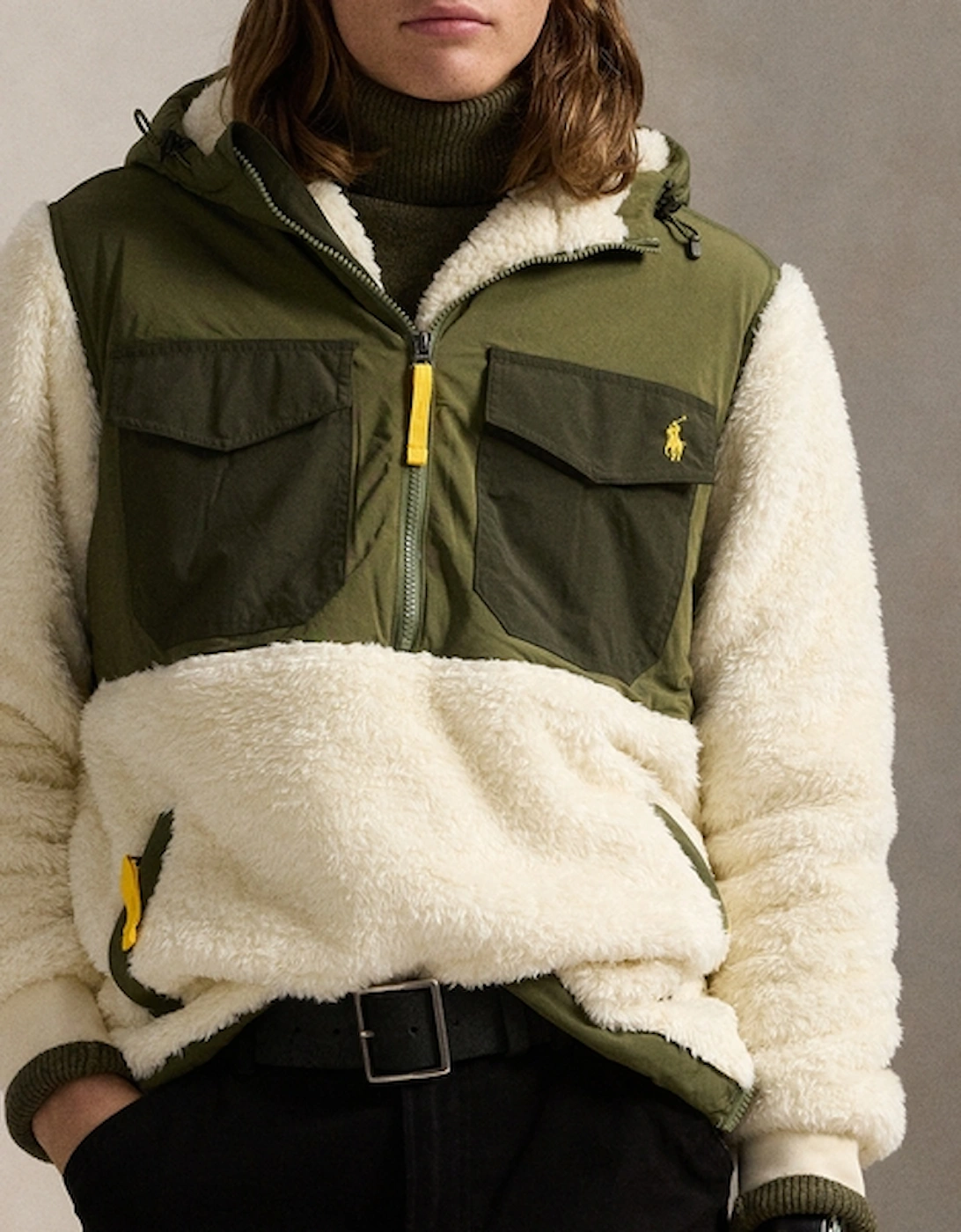 Curly Hi-Pile Half-Zip Jacket, 2 of 1