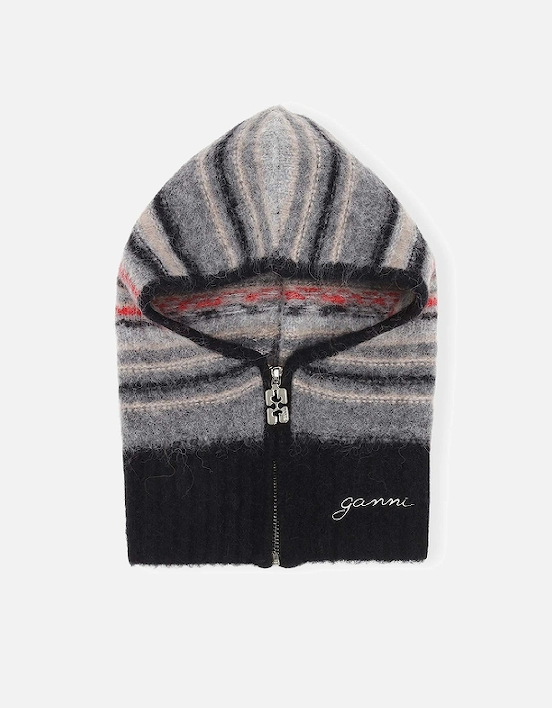 Striped Soft Wool-Blend Zip Balaclava, 2 of 1