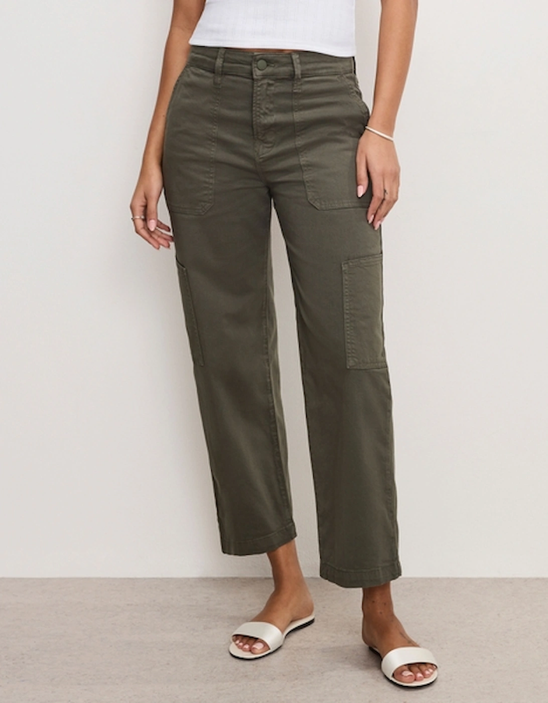 Cropped Cargo Cotton-Blend Twill Pants, 2 of 1