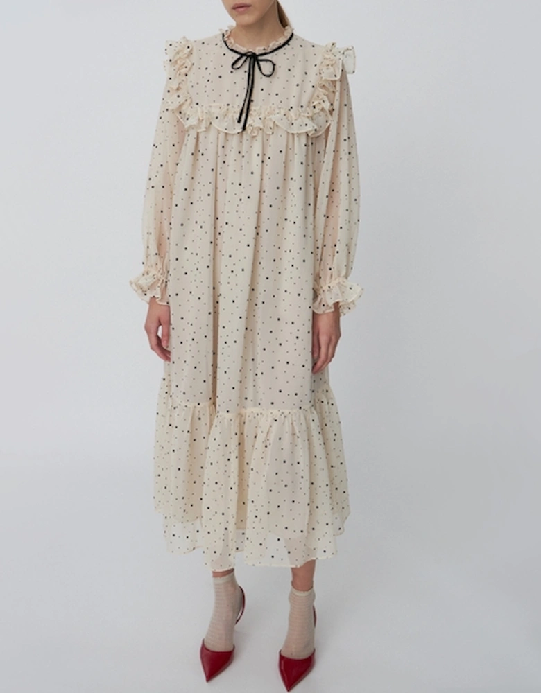 Flounce Chiffon Midi Dress