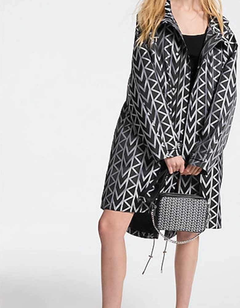 MK2000 Logo Jacquard Oversized Parka