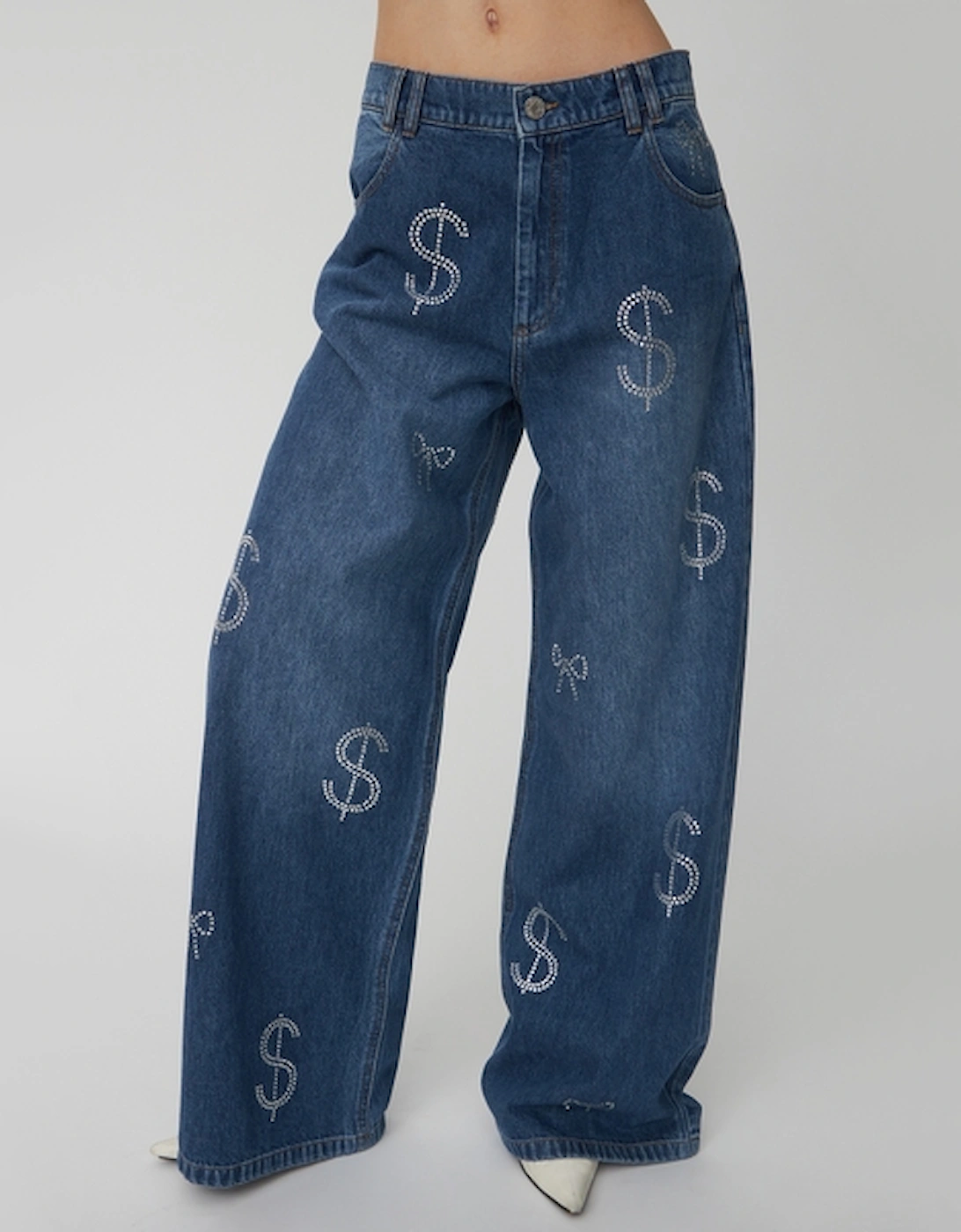 Washed Denim Wide-Leg Jeans, 2 of 1