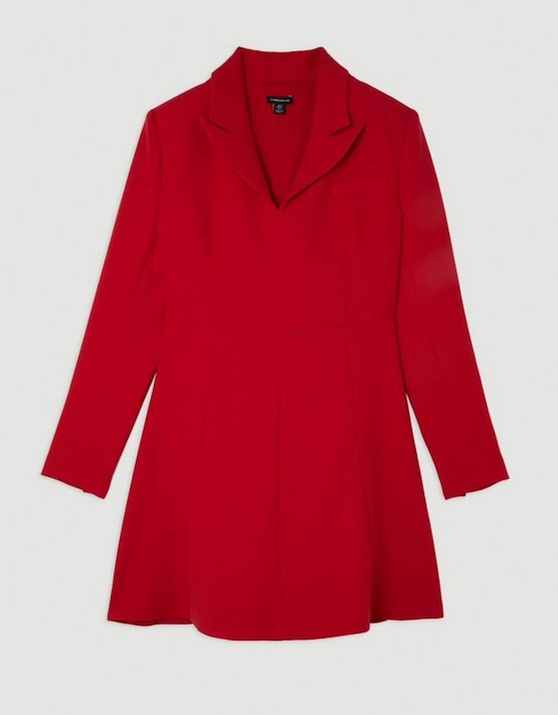 Compact Stretch Tailored Full Skirt Mini Blazer Dress