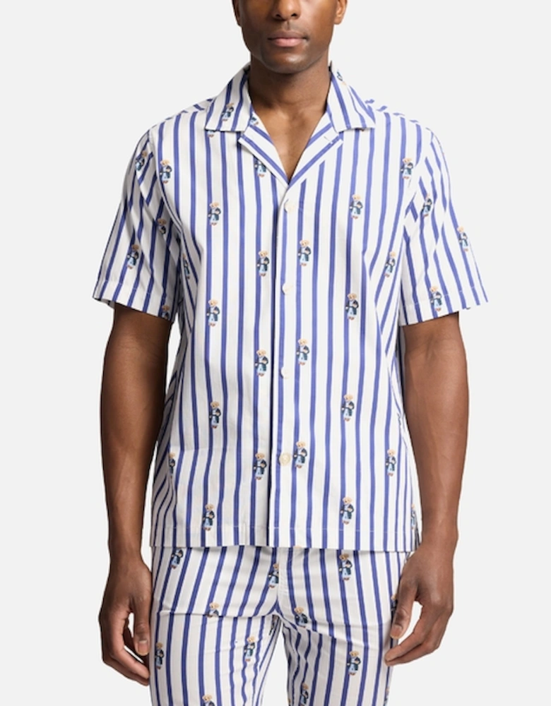 Woven Cotton Short Sleeve Bear Pyjama Set
