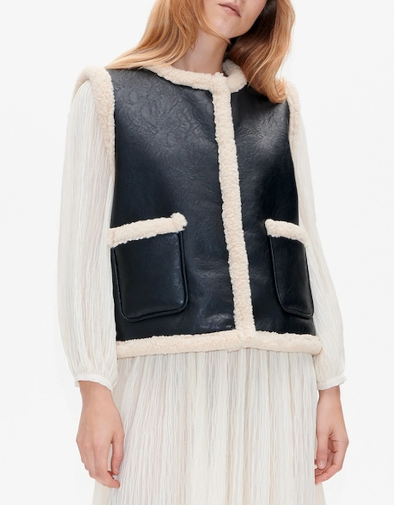 Bellis Faux Leather Waistcoat