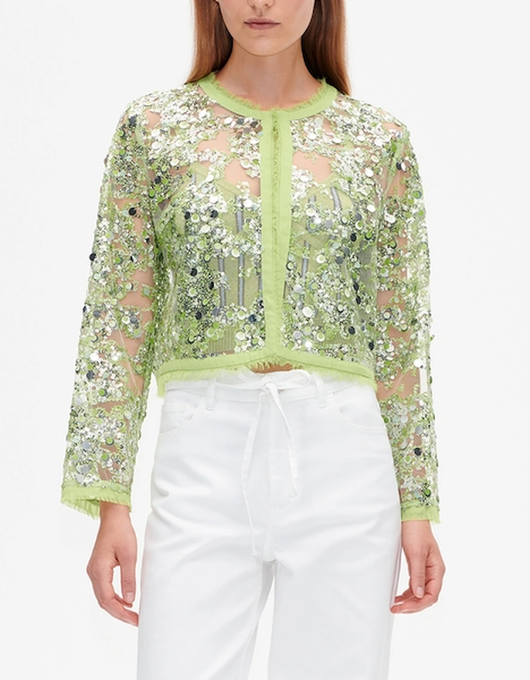 Bethina Sequinned Mesh Cardigan, 2 of 1