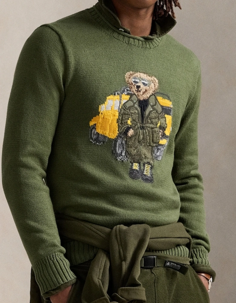 Defender Bear Cotton-Knit Jumper