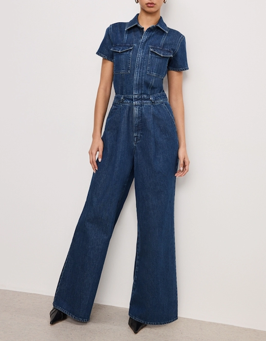 Fit For Success Pleated Denim Jumpsuit, 2 of 1