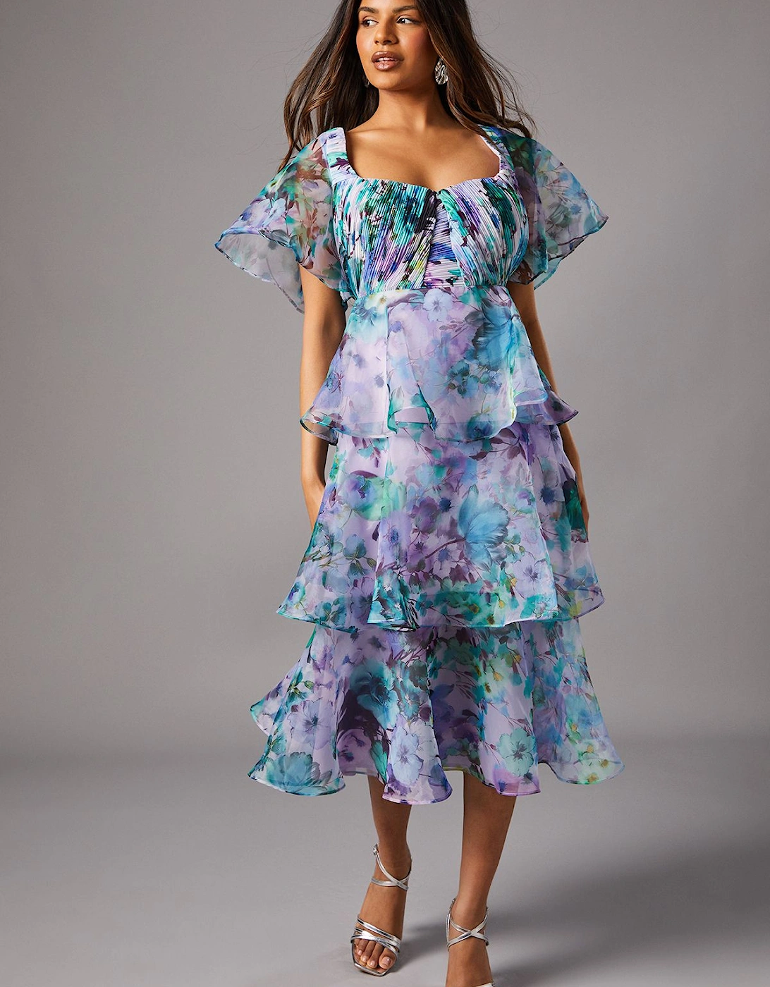 Petite Organza Tiered Dress, 2 of 1