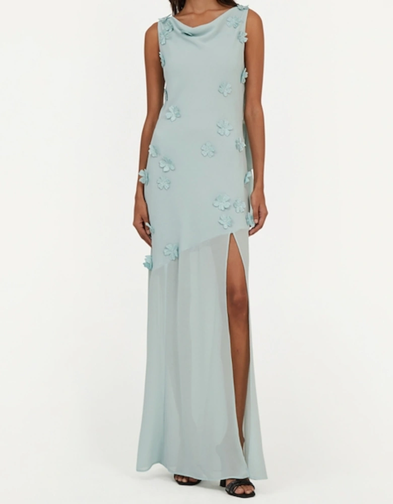 Waterfall Chiffon Maxi Dress