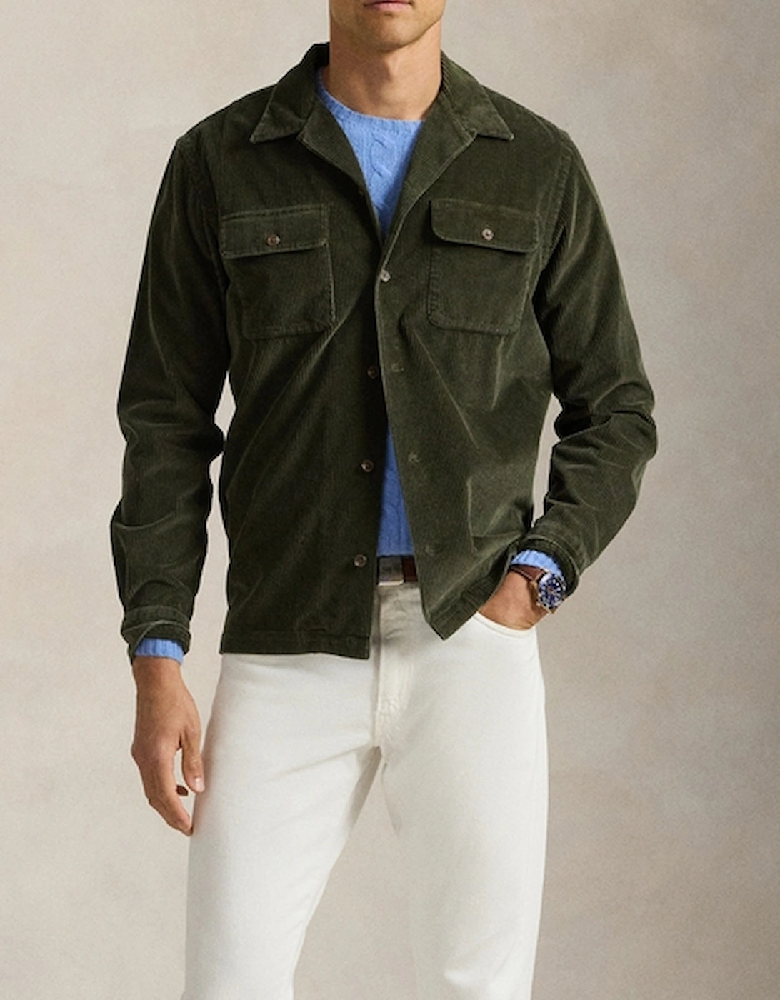 Classic-Fit Cotton-Corduroy Shirt, 2 of 1