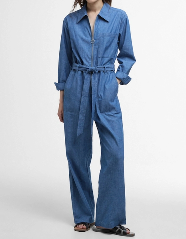 Emmie Cotton-Chambray Jumpsuit