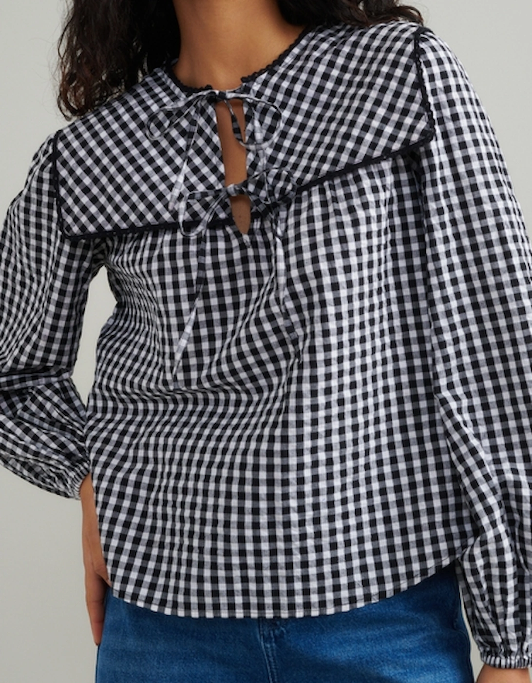 Bridy Gingham Seersucker Blouse, 2 of 1
