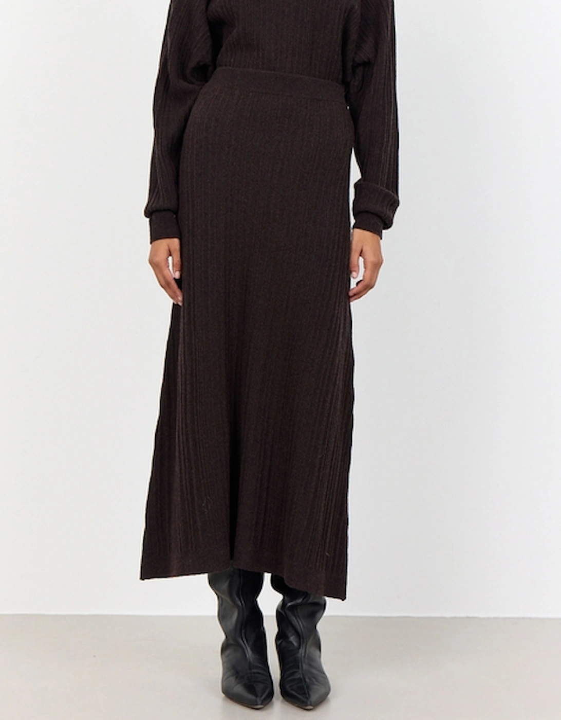 Leveté Room Jade Ribbed Wool-Blend Knit Skirt, 2 of 1