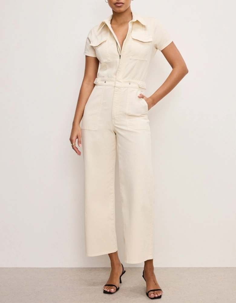 Fit For Success Denim Palazzo Jumpsuit