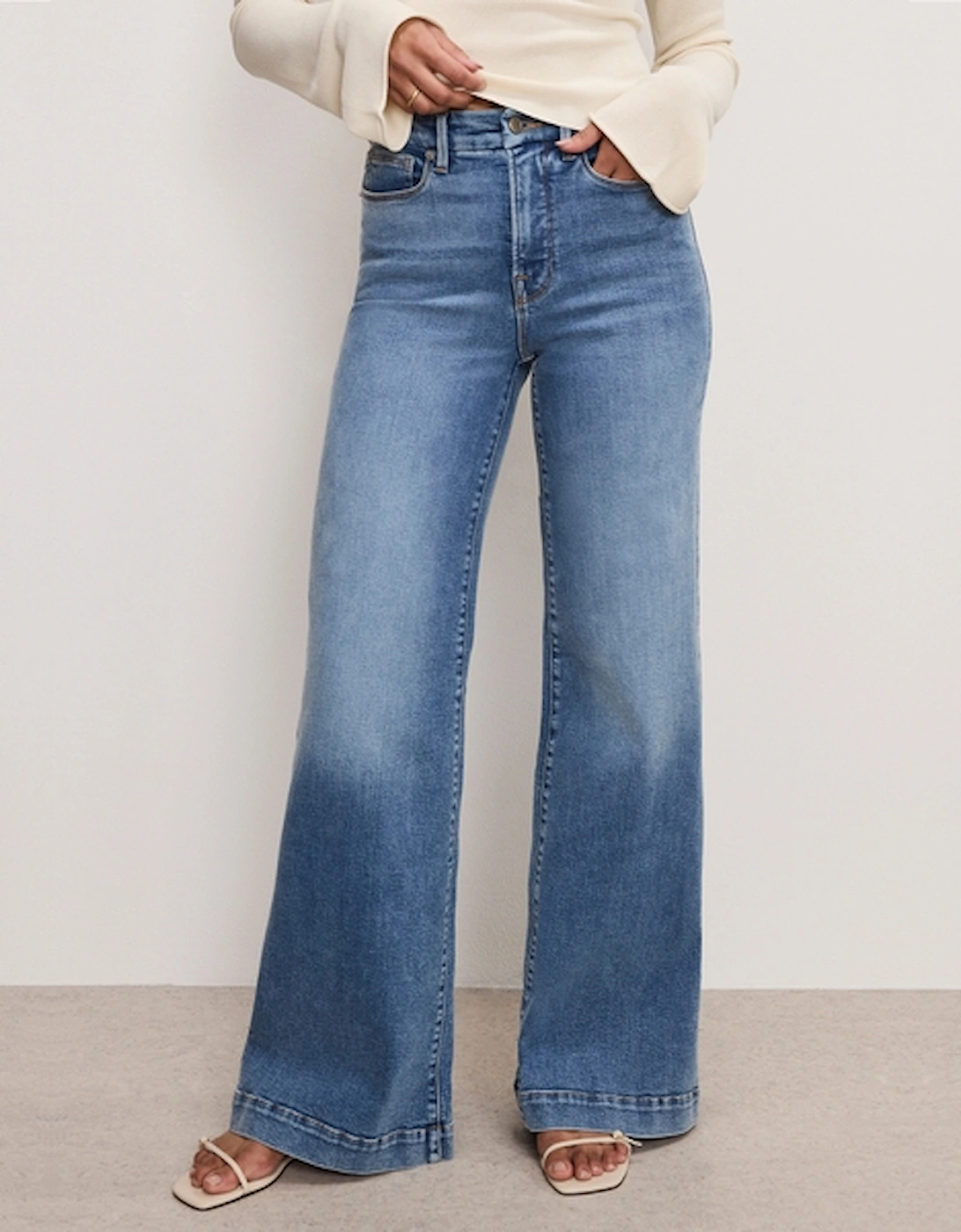 Good Waist Palazzo Light Compression Jeans, 2 of 1