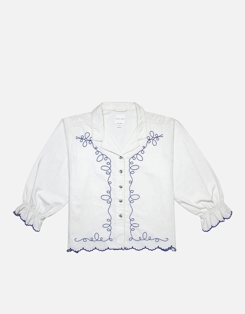 Western Sophia Cotton-Poplin Blouse