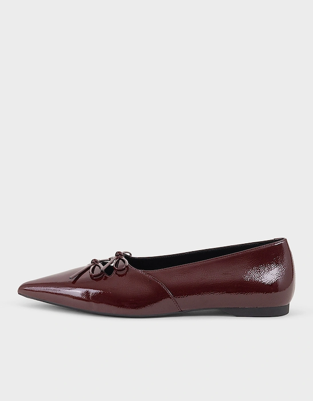 Women's Hermine Patent Leather Pointed Flats, 2 of 1