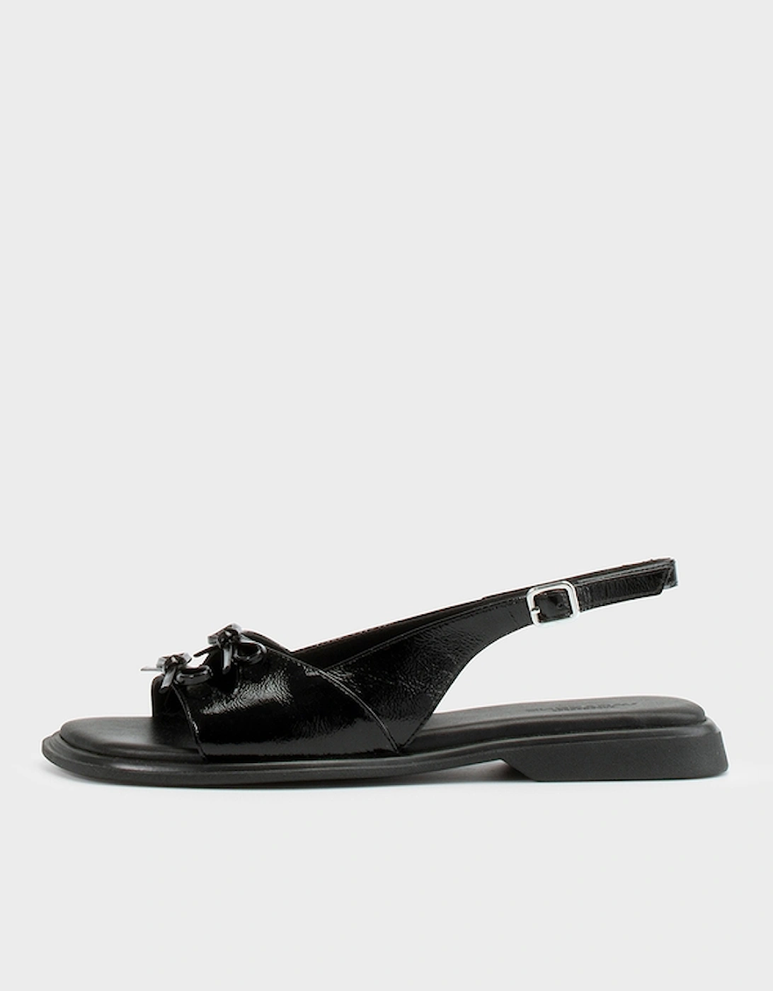 Women's Izzy Patent Leather Flat Sandals, 2 of 1
