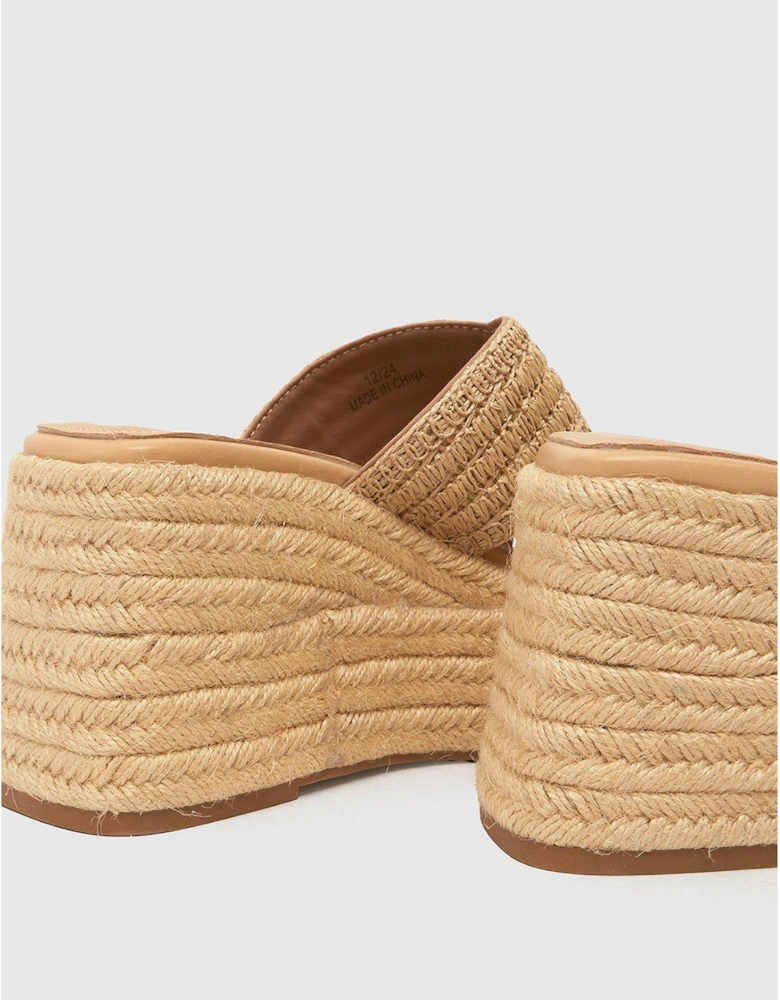 Valetta Espadrille Wedges - Natural
