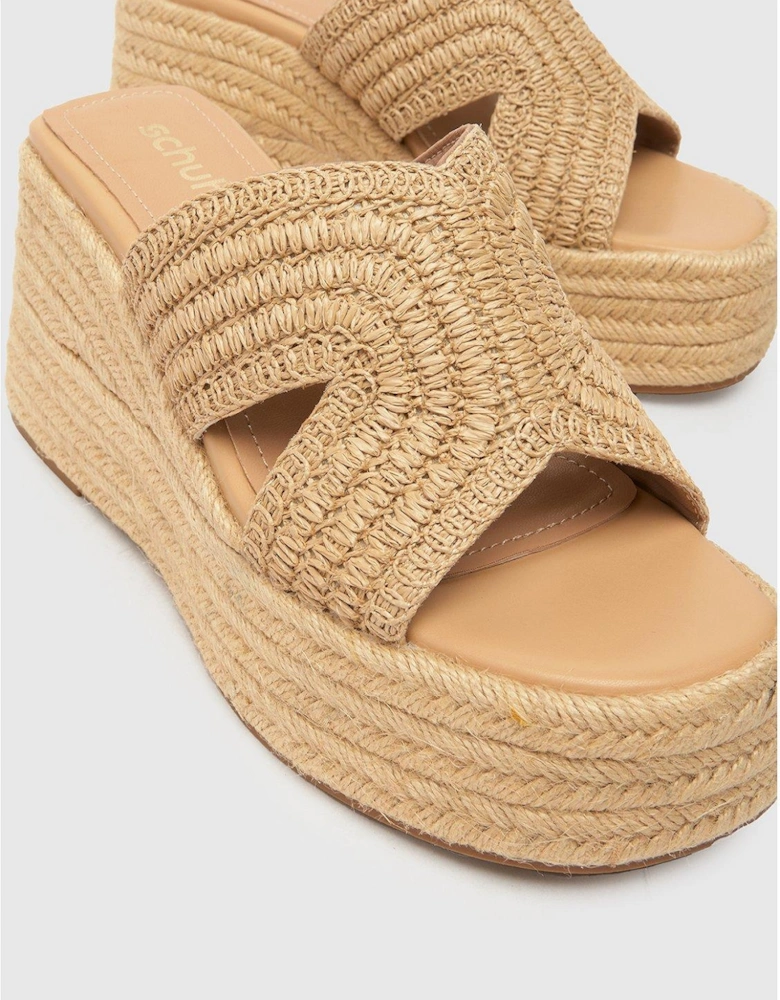 Valetta Espadrille Wedges - Natural