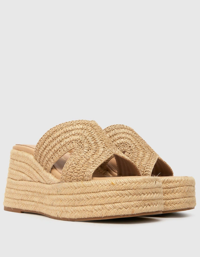Valetta Espadrille Wedges - Natural