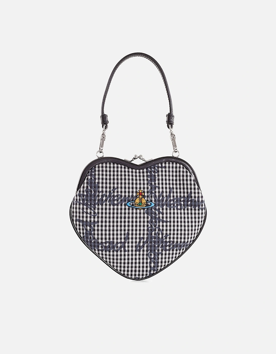 Belle Gingham Heart Frame Purse, 2 of 1