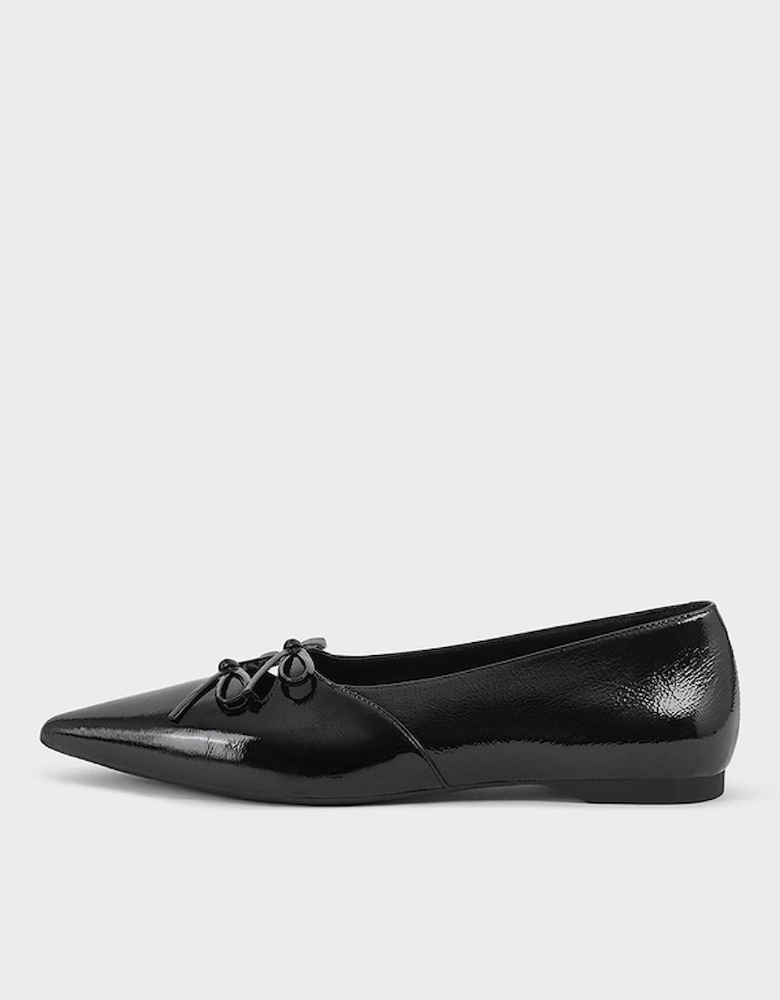Women's Hermine Patent Leather Pointed Flats, 2 of 1