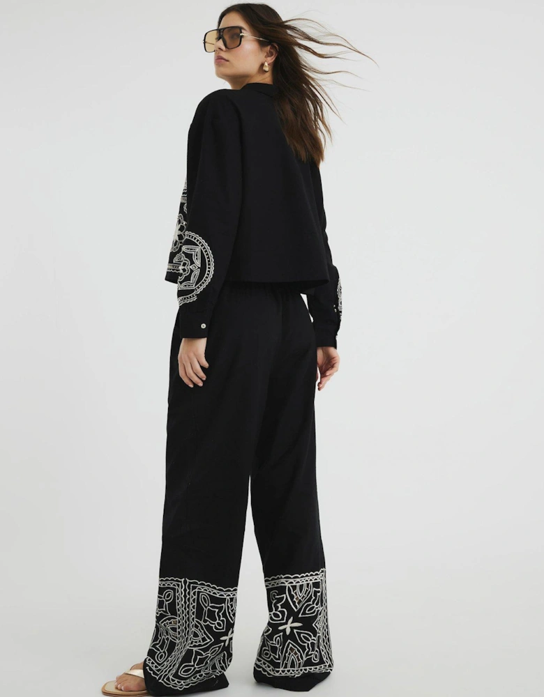 Cutwork Trouser - Black
