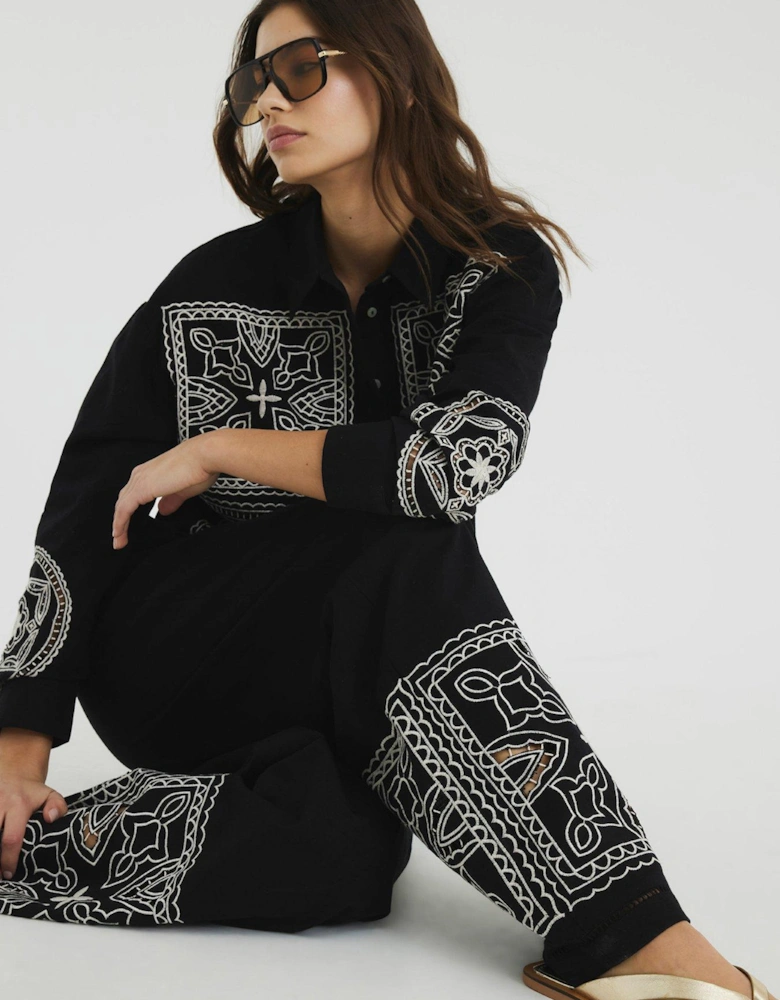 Cutwork Trouser - Black
