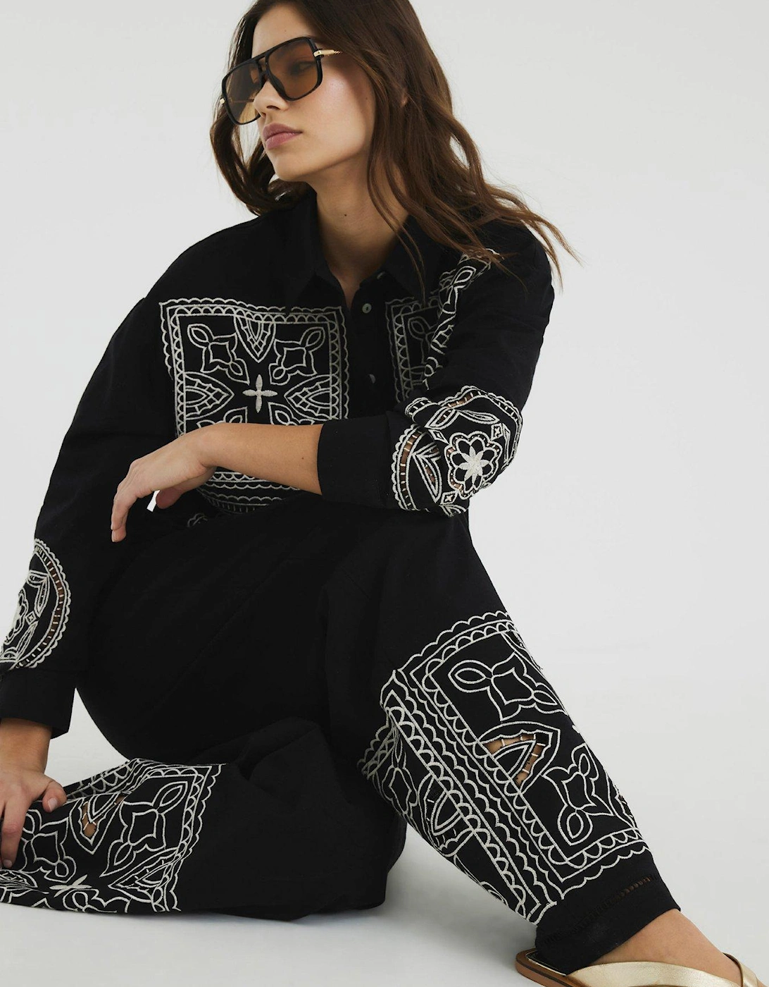 Cutwork Trouser - Black
