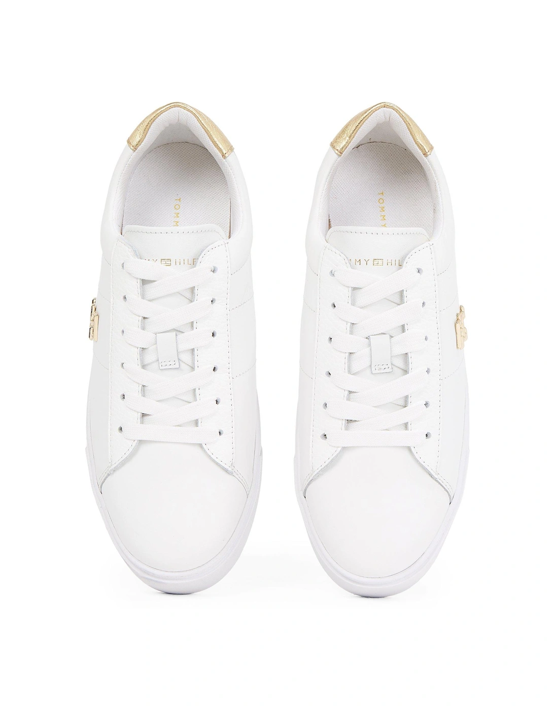 Platform Court Metallic Trainers - White