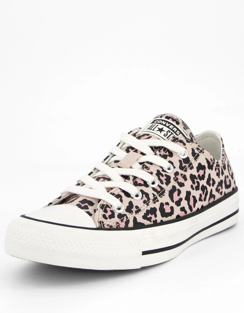 Junior Ox Trainers - Animal Print - Warm Clay/Egret/Black