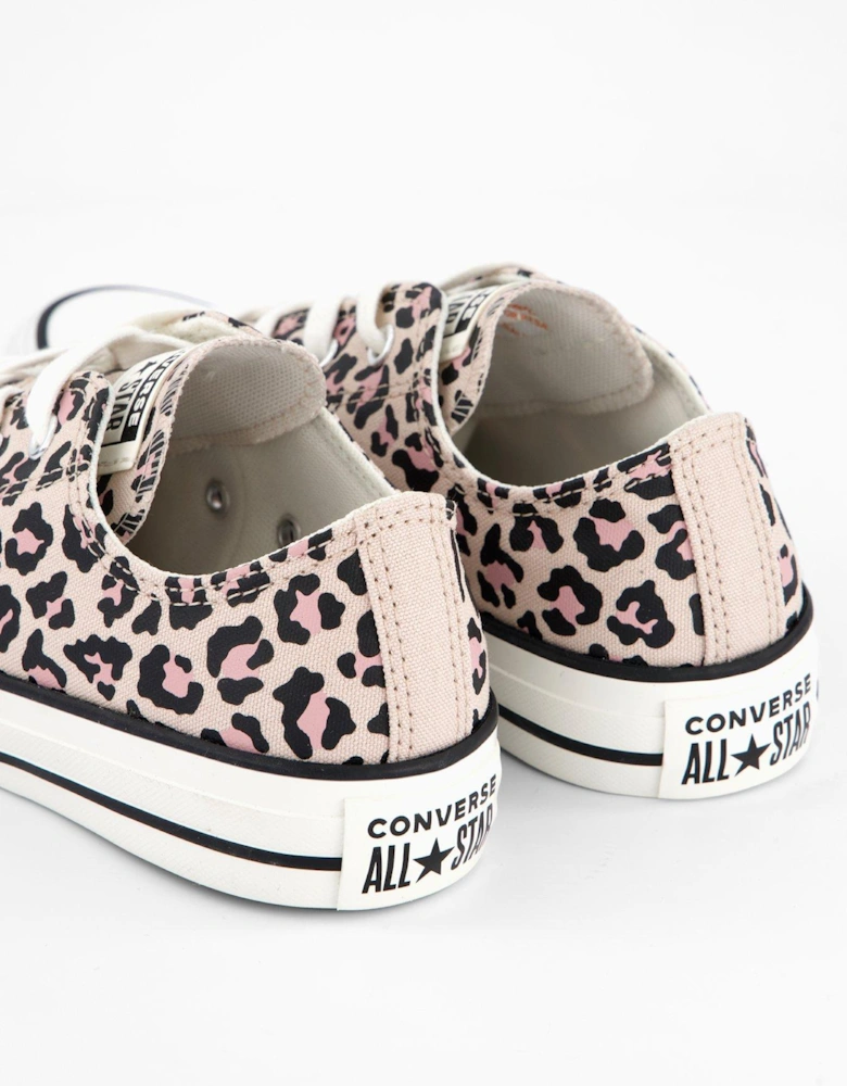 Junior Ox Trainers - Animal Print - Warm Clay/Egret/Black