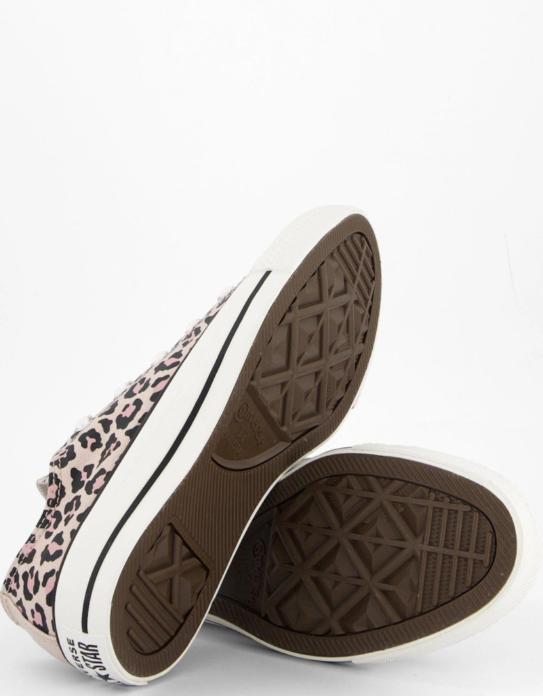 Junior Ox Trainers - Animal Print - Warm Clay/Egret/Black