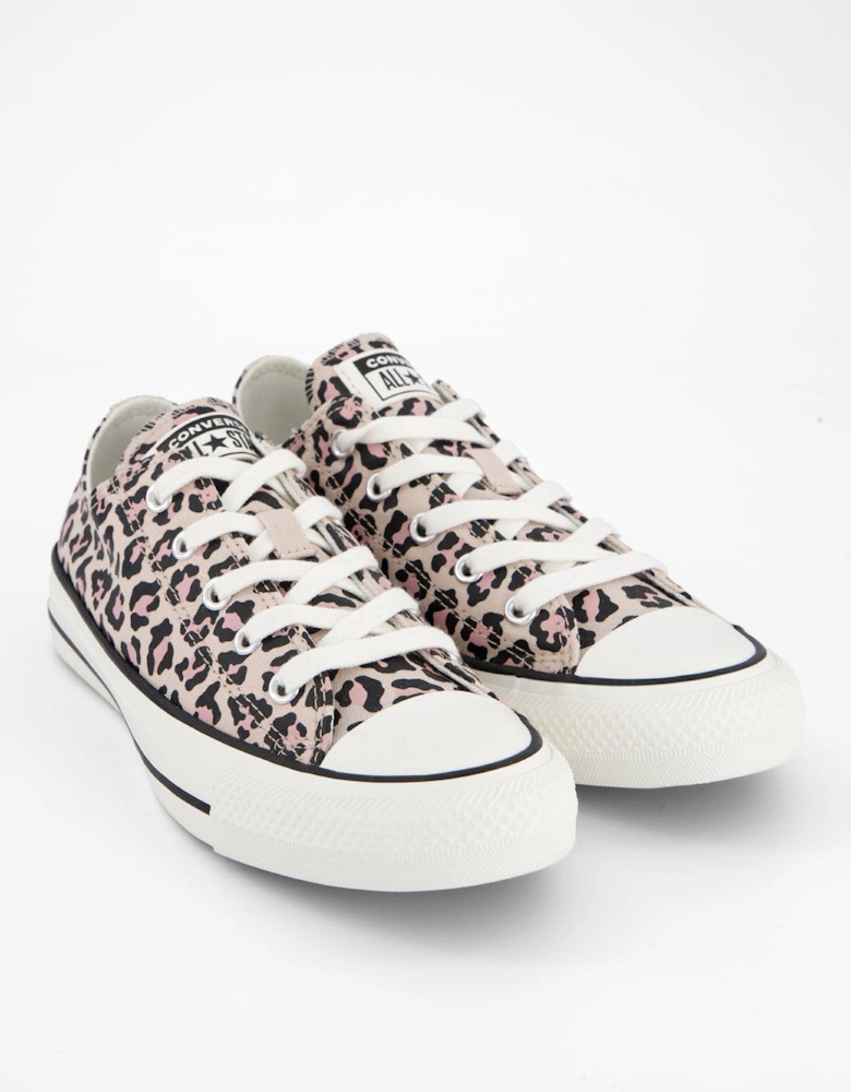 Junior Ox Trainers - Animal Print - Warm Clay/Egret/Black