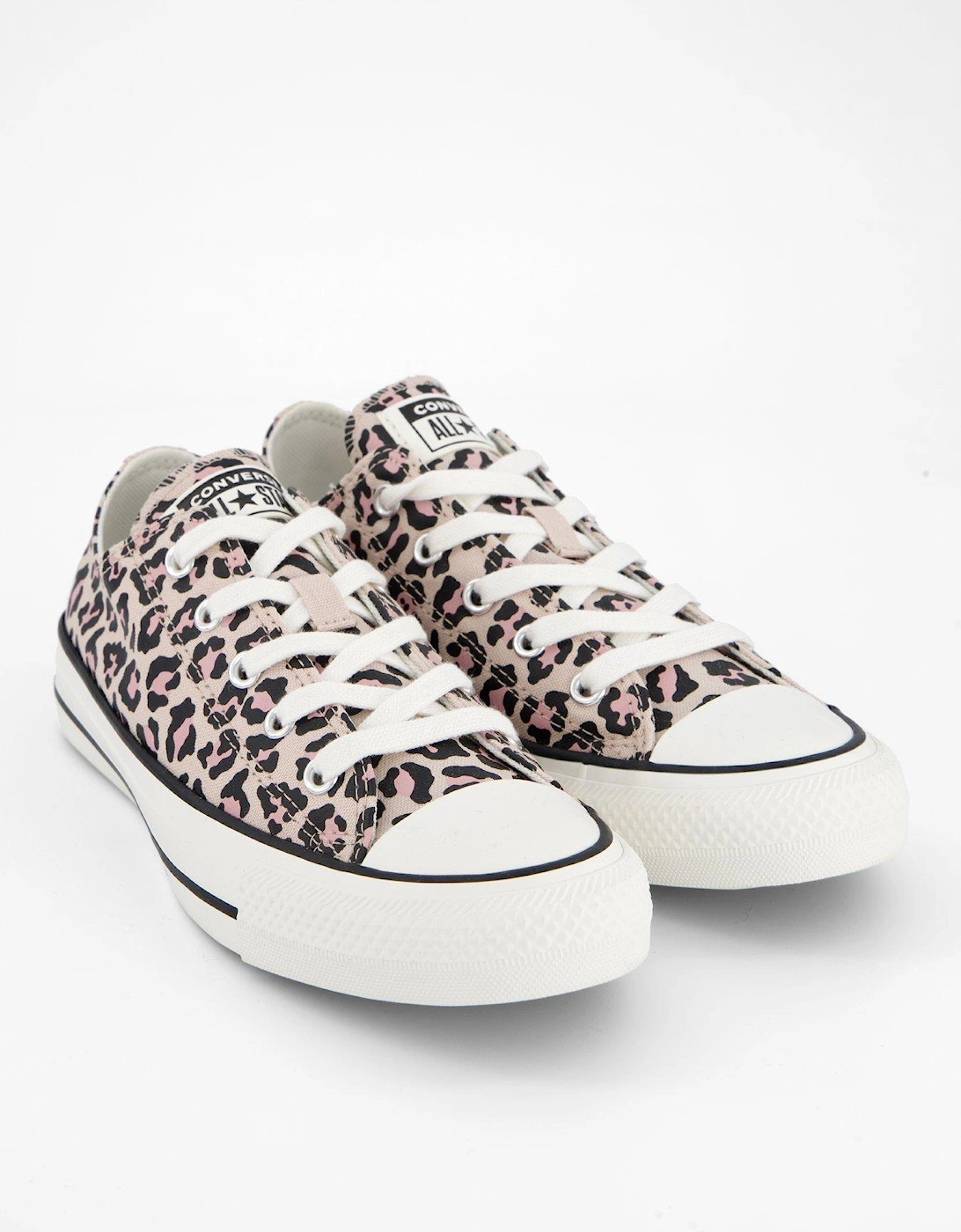 Junior Ox Trainers - Animal Print - Warm Clay/Egret/Black