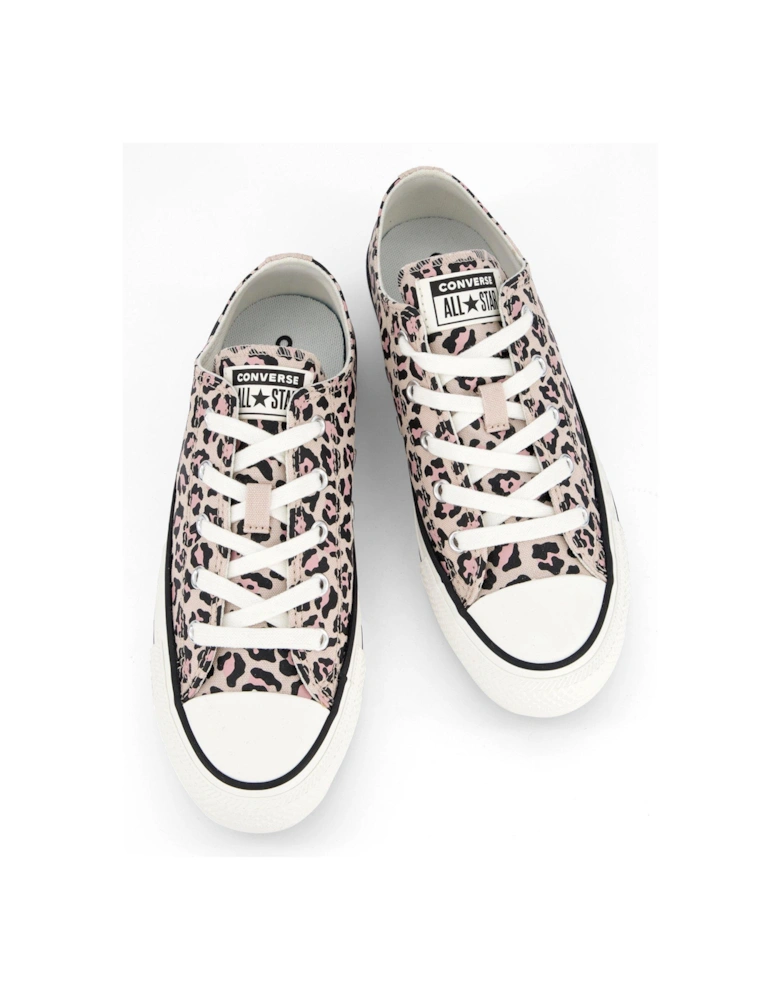 Junior Ox Trainers - Animal Print - Warm Clay/Egret/Black