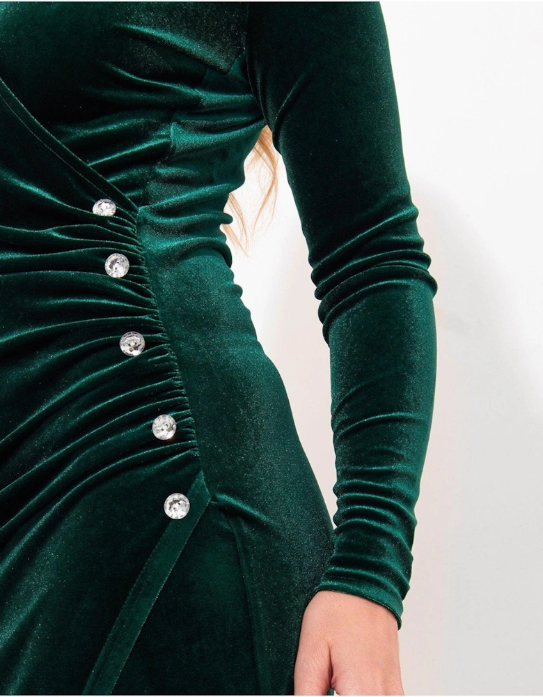 Green Velour Dress